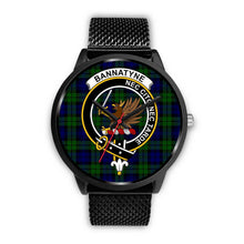 Load image into Gallery viewer, Bannatyne Clans ,Rose Gold Metal Mesh watch, leather steel watch, tartan watch, tartan watches, clan watch, scotland watch, merry christmas, cyber Monday, halloween, black Friday