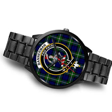 Load image into Gallery viewer, Bannerman Clans ,Brown Leather watch, leather steel watch, tartan watch, tartan watches, clan watch, scotland watch, merry christmas, cyber Monday, halloween, black Friday