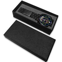 Load image into Gallery viewer, Bannerman Clans ,White Leather watch, leather steel watch, tartan watch, tartan watches, clan watch, scotland watch, merry christmas, cyber Monday, halloween, black Friday