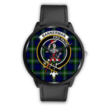 Load image into Gallery viewer, Bannerman Clans ,Black Metal Mesh watch, leather steel watch, tartan watch, tartan watches, clan watch, scotland watch, merry christmas, cyber Monday, halloween, black Friday