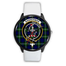 Load image into Gallery viewer, Bannerman Clans ,Silver Metal Mesh watch, leather steel watch, tartan watch, tartan watches, clan watch, scotland watch, merry christmas, cyber Monday, halloween, black Friday
