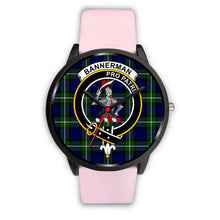 Load image into Gallery viewer, Bannerman Clans ,Silver Metal Link watch, leather steel watch, tartan watch, tartan watches, clan watch, scotland watch, merry christmas, cyber Monday, halloween, black Friday