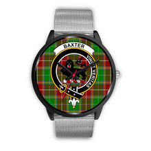 Load image into Gallery viewer, Baxter Modern Clans ,Rose Gold Metal Link watch, leather steel watch, tartan watch, tartan watches, clan watch, scotland watch, merry christmas, cyber Monday, halloween, black Friday