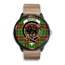 Load image into Gallery viewer, Baxter Modern Clans ,Brown Leather watch, leather steel watch, tartan watch, tartan watches, clan watch, scotland watch, merry christmas, cyber Monday, halloween, black Friday