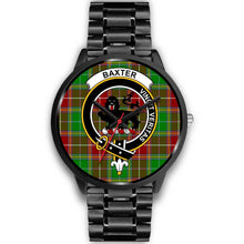 Load image into Gallery viewer, Baxter Modern Clans ,Black Metal Link watch, leather steel watch, tartan watch, tartan watches, clan watch, scotland watch, merry christmas, cyber Monday, halloween, black Friday