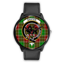 Load image into Gallery viewer, Baxter Modern Clans ,Black Metal Mesh watch, leather steel watch, tartan watch, tartan watches, clan watch, scotland watch, merry christmas, cyber Monday, halloween, black Friday