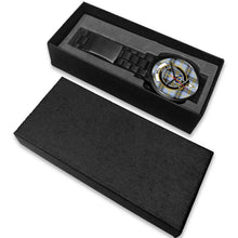 Load image into Gallery viewer, Bell of the Borders Clans ,White Leather watch, leather steel watch, tartan watch, tartan watches, clan watch, scotland watch, merry christmas, cyber Monday, halloween, black Friday