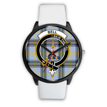 Load image into Gallery viewer, Bell of the Borders Clans ,Silver Metal Mesh watch, leather steel watch, tartan watch, tartan watches, clan watch, scotland watch, merry christmas, cyber Monday, halloween, black Friday