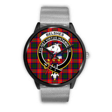 Load image into Gallery viewer, Belshes Tartan Clans ,Rose Gold Metal Link watch, leather steel watch, tartan watch, tartan watches, clan watch, scotland watch, merry christmas, cyber Monday, halloween, black Friday