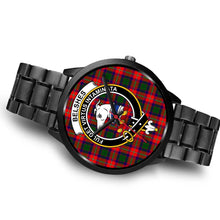Load image into Gallery viewer, Belshes Tartan Clans ,Brown Leather watch, leather steel watch, tartan watch, tartan watches, clan watch, scotland watch, merry christmas, cyber Monday, halloween, black Friday