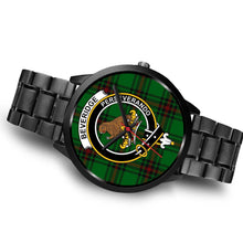 Load image into Gallery viewer, Beveridge Clans ,Brown Leather watch, leather steel watch, tartan watch, tartan watches, clan watch, scotland watch, merry christmas, cyber Monday, halloween, black Friday
