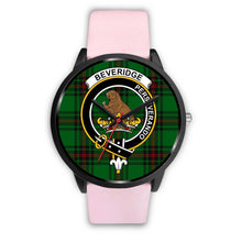 Load image into Gallery viewer, Beveridge Clans ,Silver Metal Link watch, leather steel watch, tartan watch, tartan watches, clan watch, scotland watch, merry christmas, cyber Monday, halloween, black Friday