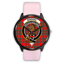 Load image into Gallery viewer, Binning Clans ,Silver Metal Link watch, leather steel watch, tartan watch, tartan watches, clan watch, scotland watch, merry christmas, cyber Monday, halloween, black Friday