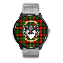 Load image into Gallery viewer, Blackstock Clans ,Rose Gold Metal Link watch, leather steel watch, tartan watch, tartan watches, clan watch, scotland watch, merry christmas, cyber Monday, halloween, black Friday