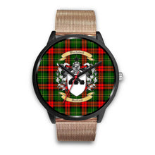 Load image into Gallery viewer, Blackstock Clans ,Brown Leather watch, leather steel watch, tartan watch, tartan watches, clan watch, scotland watch, merry christmas, cyber Monday, halloween, black Friday