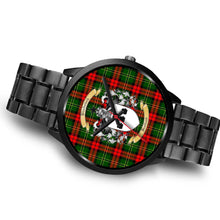 Load image into Gallery viewer, Blackstock Clans ,Brown Leather watch, leather steel watch, tartan watch, tartan watches, clan watch, scotland watch, merry christmas, cyber Monday, halloween, black Friday