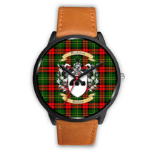 Load image into Gallery viewer, Blackstock Clans ,Pink Leather watch, leather steel watch, tartan watch, tartan watches, clan watch, scotland watch, merry christmas, cyber Monday, halloween, black Friday