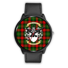 Load image into Gallery viewer, Blackstock Clans ,Black Metal Mesh watch, leather steel watch, tartan watch, tartan watches, clan watch, scotland watch, merry christmas, cyber Monday, halloween, black Friday