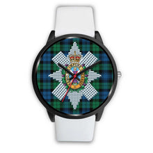 Load image into Gallery viewer, Blackwatch Ancient Clans ,Silver Metal Mesh watch, leather steel watch, tartan watch, tartan watches, clan watch, scotland watch, merry christmas, cyber Monday, halloween, black Friday