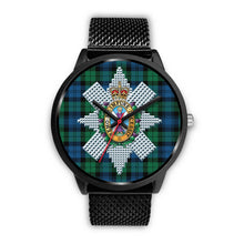 Load image into Gallery viewer, Blackwatch Ancient Clans ,Rose Gold Metal Mesh watch, leather steel watch, tartan watch, tartan watches, clan watch, scotland watch, merry christmas, cyber Monday, halloween, black Friday