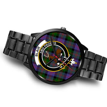 Load image into Gallery viewer, Blair Modern Clans ,Brown Leather watch, leather steel watch, tartan watch, tartan watches, clan watch, scotland watch, merry christmas, cyber Monday, halloween, black Friday