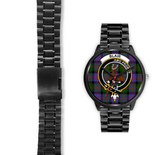 Load image into Gallery viewer, Blair Modern Clans ,Black Leather watch, leather steel watch, tartan watch, tartan watches, clan watch, scotland watch, merry christmas, cyber Monday, halloween, black Friday