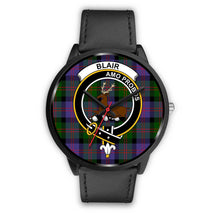 Load image into Gallery viewer, Blair Modern Clans ,Black Metal Mesh watch, leather steel watch, tartan watch, tartan watches, clan watch, scotland watch, merry christmas, cyber Monday, halloween, black Friday