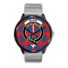 Load image into Gallery viewer, Blane Clans ,Rose Gold Metal Link watch, leather steel watch, tartan watch, tartan watches, clan watch, scotland watch, merry christmas, cyber Monday, halloween, black Friday
