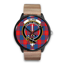 Load image into Gallery viewer, Blane Clans ,Brown Leather watch, leather steel watch, tartan watch, tartan watches, clan watch, scotland watch, merry christmas, cyber Monday, halloween, black Friday