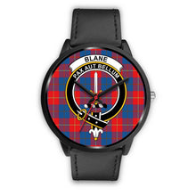 Load image into Gallery viewer, Blane Clans ,Black Metal Mesh watch, leather steel watch, tartan watch, tartan watches, clan watch, scotland watch, merry christmas, cyber Monday, halloween, black Friday
