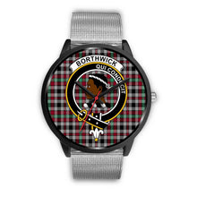 Load image into Gallery viewer, Borthwick Ancient Clans ,Rose Gold Metal Mesh watch, leather steel watch, tartan watch, tartan watches, clan watch, scotland watch, merry christmas, cyber Monday, halloween, black Friday