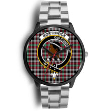 Load image into Gallery viewer, Borthwick Ancient Clans ,Rose Gold Metal Link watch, leather steel watch, tartan watch, tartan watches, clan watch, scotland watch, merry christmas, cyber Monday, halloween, black Friday