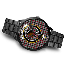 Load image into Gallery viewer, Borthwick Ancient Clans ,Brown Leather watch, leather steel watch, tartan watch, tartan watches, clan watch, scotland watch, merry christmas, cyber Monday, halloween, black Friday