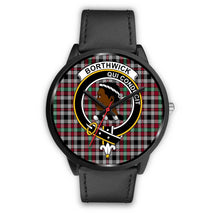 Load image into Gallery viewer, Borthwick Ancient Clans ,Black Metal Mesh watch, leather steel watch, tartan watch, tartan watches, clan watch, scotland watch, merry christmas, cyber Monday, halloween, black Friday