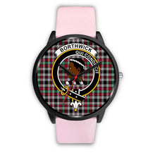 Load image into Gallery viewer, Borthwick Ancient Clans ,Silver Metal Link watch, leather steel watch, tartan watch, tartan watches, clan watch, scotland watch, merry christmas, cyber Monday, halloween, black Friday