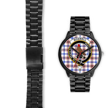 Load image into Gallery viewer, Boswell Modern Clans ,Black Leather watch, leather steel watch, tartan watch, tartan watches, clan watch, scotland watch, merry christmas, cyber Monday, halloween, black Friday