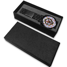 Load image into Gallery viewer, Boswell Modern Clans ,White Leather watch, leather steel watch, tartan watch, tartan watches, clan watch, scotland watch, merry christmas, cyber Monday, halloween, black Friday