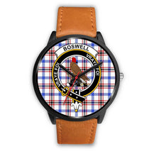 Load image into Gallery viewer, Boswell Modern Clans ,Pink Leather watch, leather steel watch, tartan watch, tartan watches, clan watch, scotland watch, merry christmas, cyber Monday, halloween, black Friday