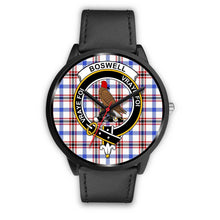 Load image into Gallery viewer, Boswell Modern Clans ,Black Metal Mesh watch, leather steel watch, tartan watch, tartan watches, clan watch, scotland watch, merry christmas, cyber Monday, halloween, black Friday