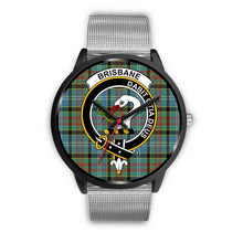 Load image into Gallery viewer, Brisbane modern Clans ,Rose Gold Metal Link watch, leather steel watch, tartan watch, tartan watches, clan watch, scotland watch, merry christmas, cyber Monday, halloween, black Friday