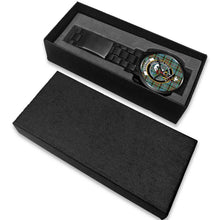 Load image into Gallery viewer, Brisbane modern Clans ,White Leather watch, leather steel watch, tartan watch, tartan watches, clan watch, scotland watch, merry christmas, cyber Monday, halloween, black Friday