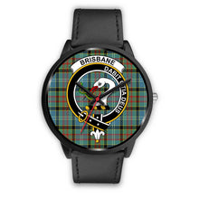 Load image into Gallery viewer, Brisbane modern Clans ,Black Metal Mesh watch, leather steel watch, tartan watch, tartan watches, clan watch, scotland watch, merry christmas, cyber Monday, halloween, black Friday