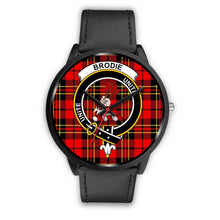 Load image into Gallery viewer, Brodie Modern Clans ,Black Metal Mesh watch, leather steel watch, tartan watch, tartan watches, clan watch, scotland watch, merry christmas, cyber Monday, halloween, black Friday