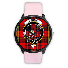 Load image into Gallery viewer, Brodie Modern Clans ,Silver Metal Link watch, leather steel watch, tartan watch, tartan watches, clan watch, scotland watch, merry christmas, cyber Monday, halloween, black Friday
