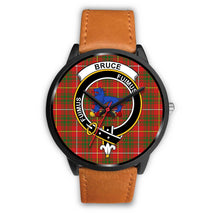 Load image into Gallery viewer, Bruce Modern Clans ,Pink Leather watch, leather steel watch, tartan watch, tartan watches, clan watch, scotland watch, merry christmas, cyber Monday, halloween, black Friday