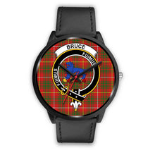Load image into Gallery viewer, Bruce Modern Clans ,Black Metal Mesh watch, leather steel watch, tartan watch, tartan watches, clan watch, scotland watch, merry christmas, cyber Monday, halloween, black Friday