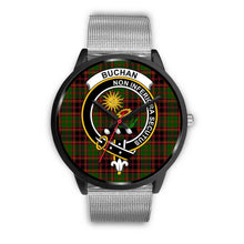 Load image into Gallery viewer, Buchan Modern Clans ,Rose Gold Metal Link watch, leather steel watch, tartan watch, tartan watches, clan watch, scotland watch, merry christmas, cyber Monday, halloween, black Friday
