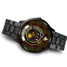 Load image into Gallery viewer, Buchan Modern Clans ,Brown Leather watch, leather steel watch, tartan watch, tartan watches, clan watch, scotland watch, merry christmas, cyber Monday, halloween, black Friday
