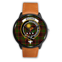 Load image into Gallery viewer, Buchan Modern Clans ,Pink Leather watch, leather steel watch, tartan watch, tartan watches, clan watch, scotland watch, merry christmas, cyber Monday, halloween, black Friday