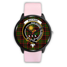 Load image into Gallery viewer, Buchan Modern Clans ,Silver Metal Link watch, leather steel watch, tartan watch, tartan watches, clan watch, scotland watch, merry christmas, cyber Monday, halloween, black Friday